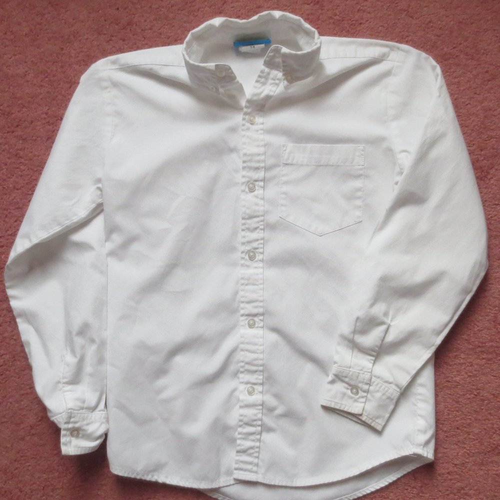 Flynn O'Hara Boy's School Uniform Long Sleeve White Shirts